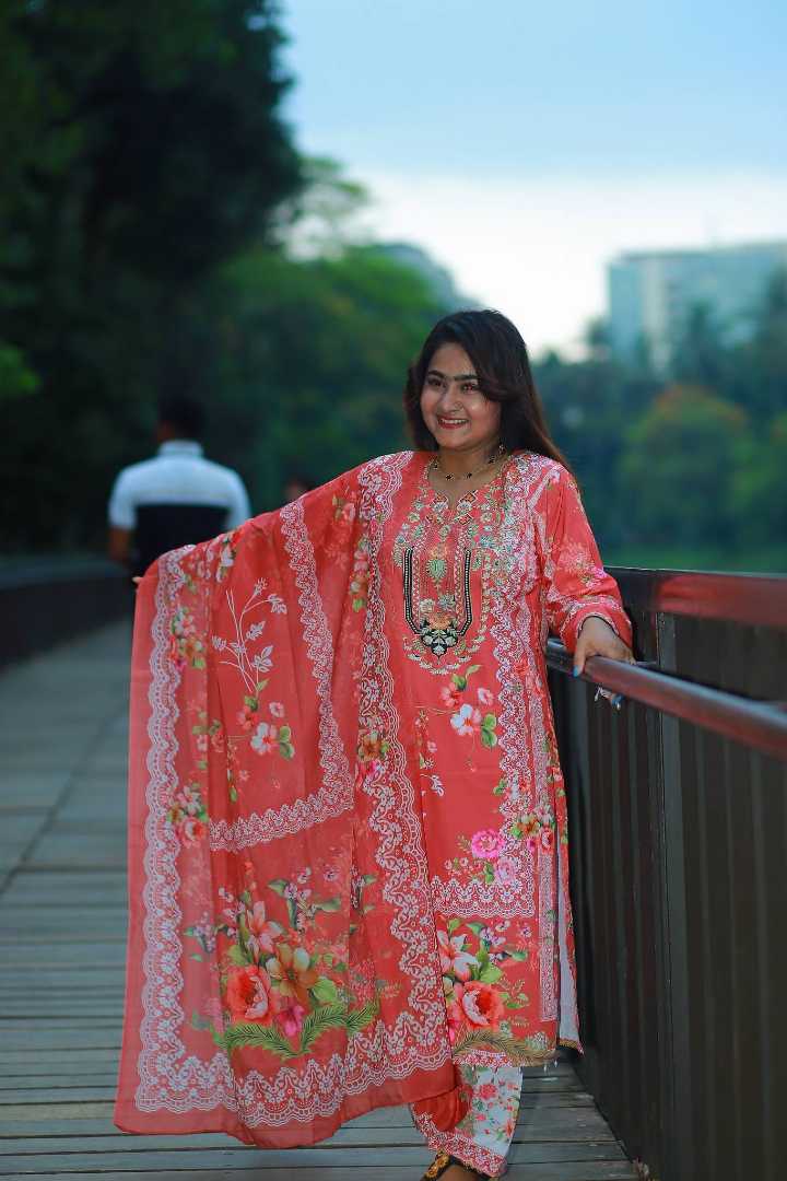 দুবাই চেরি কাপড়  থ্রী পিস