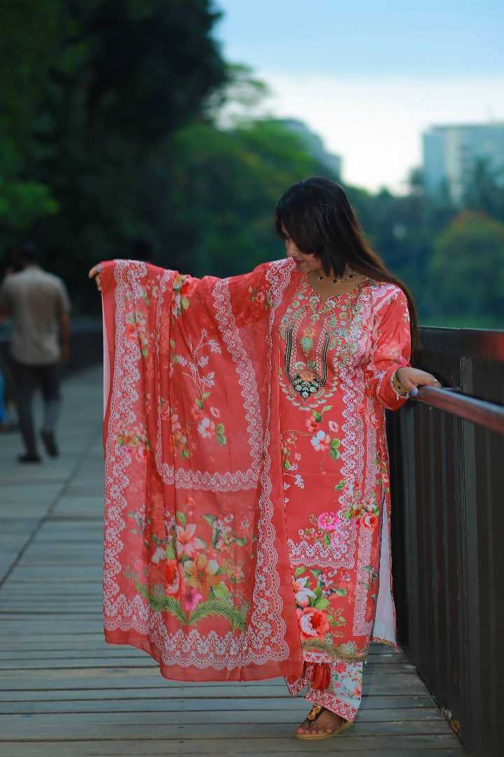 দুবাই চেরি কাপড়  থ্রী পিস