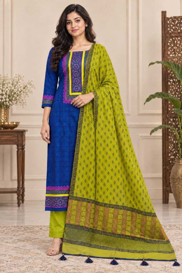 👗ব্লক,প্রিন্টের,আকর্ষণীয়,থ্রি,পিস,🌸