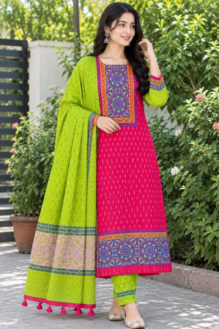 👗ব্লক,প্রিন্টের,আকর্ষণীয়,থ্রি,পিস,🌸