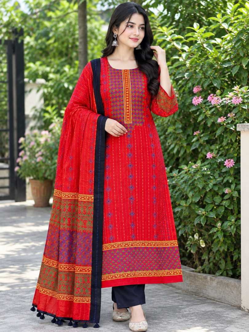 👗ব্লক,প্রিন্টের,আকর্ষণীয়,থ্রি,পিস,🌸