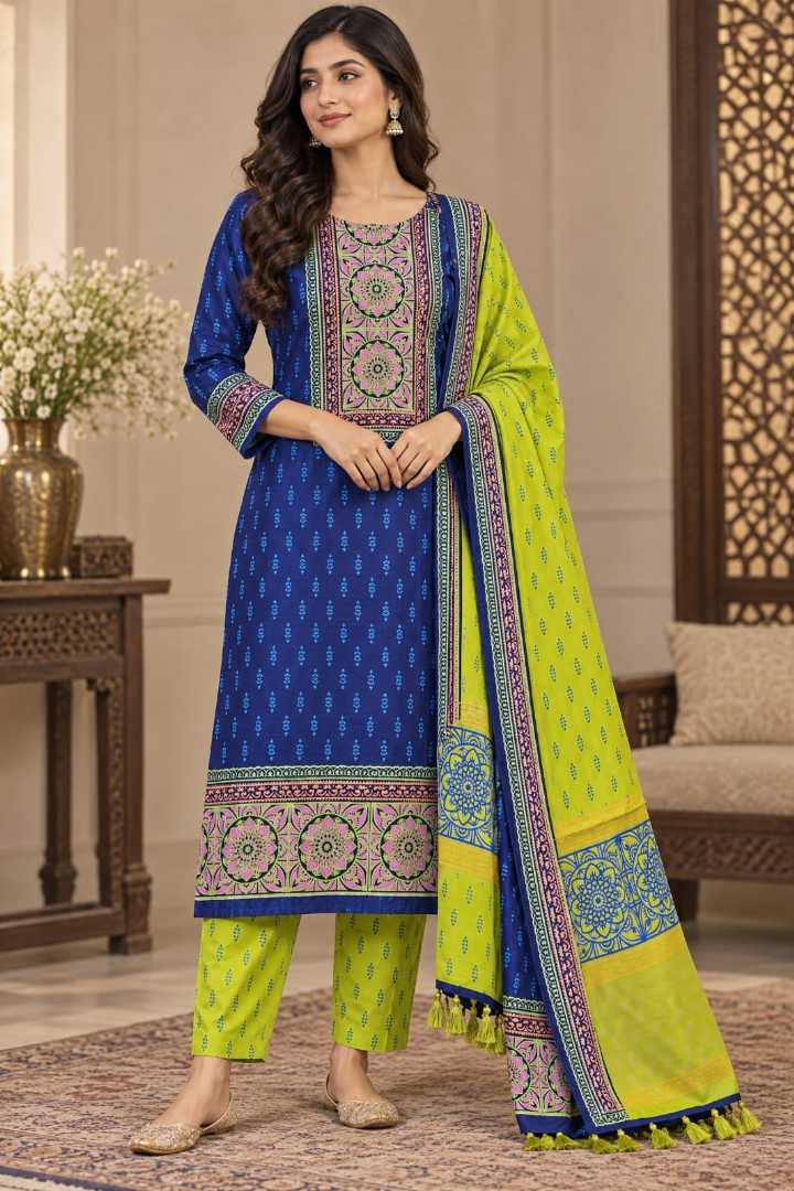 👗ব্লক,প্রিন্টের,আকর্ষণীয়,থ্রি,পিস,🌸
